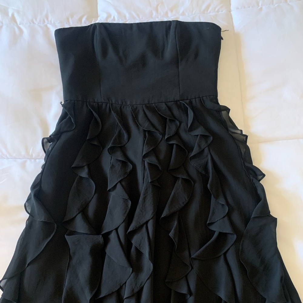 White House Black Market strapless dress. Color black